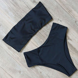 RUUHEE Bandage Bikini Swimwear Women Swimsuit High Waist Bikini Set 2021 Bathing Suit Push Up Maillot De Bain Femme Beachwear