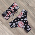 RUUHEE Bandage Bikini Swimwear Women Swimsuit High Waist Bikini Set 2021 Bathing Suit Push Up Maillot De Bain Femme Beachwear