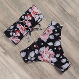RUUHEE Bandage Bikini Swimwear Women Swimsuit High Waist Bikini Set 2021 Bathing Suit Push Up Maillot De Bain Femme Beachwear