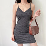 Women's dress summer print V-neck tight-fitting suspender skirt traf Women's sweaters sexy fashion small floral y2k woman dress