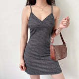 Women's dress summer print V-neck tight-fitting suspender skirt traf Women's sweaters sexy fashion small floral y2k woman dress