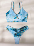 2021 New Print Sport Bandeau Push up Bikinis Sexy Marble Women Swimsuit High Waist Swimwear Women bathing suit Beach wear