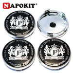 4pcs Car Styling 60mm with 56mm Aluminum JP Junction Produce Logo Car Tyre Rim Wheel Center Hub Cap Sticker Emblem Badge Hubcap